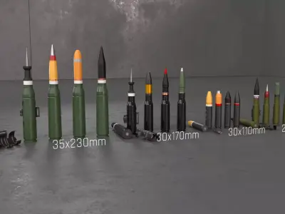 Medium Caliber Rounds 3D model