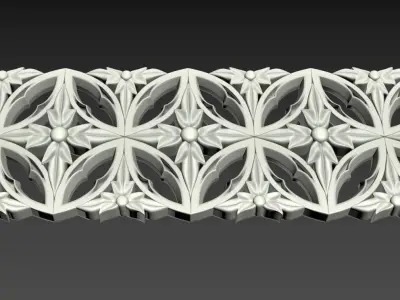Gothic seamless ornament 01 3D print model