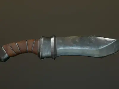 Fixed Blade Knife  Low-poly 3D model