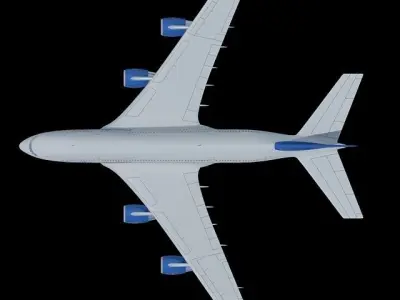 Egypt Air Airbus With Textures 3D model