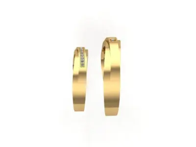 Wedding ring set Free 3D print model