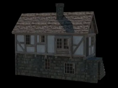 3D Medieval House Village 3 3D model