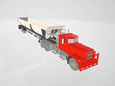 High-quality 3D Truck model Free low-poly 3D model