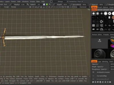 medieval sword demo Free low-poly 3D model