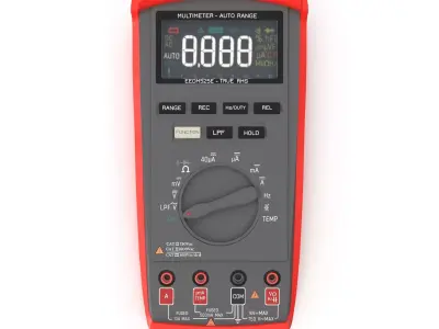 Auto Range Digital Multimeter Low-poly 3D model