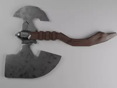 Double Bladed Battle Axe  Free 3D model