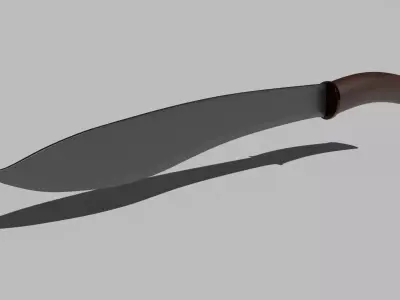 Machete knife 3D model buy