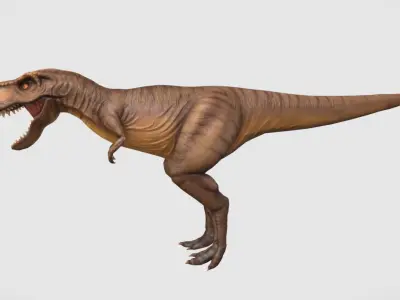 Rigged Trex Character Low-poly 3D model
