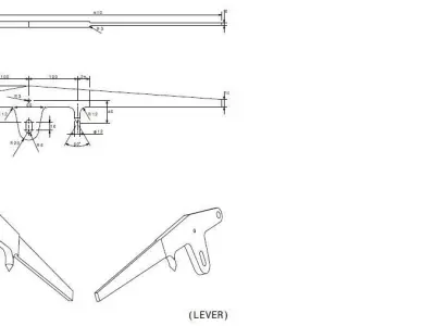 LEVER metal shelf bracket Free 3D model