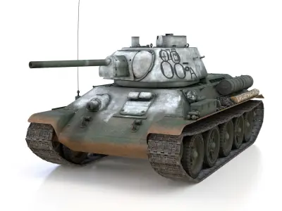 OT-34-76 - Soviet Flamethrower Tank - 88A 3D model