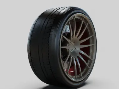 tire und rims concept tuning auto 3D model