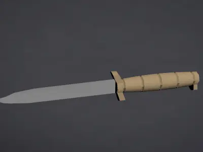 3D knife model Low-poly 3D model