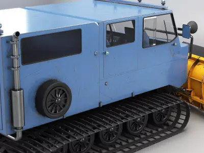Thiokol Spryte Snowcat and Snowplow 3D model