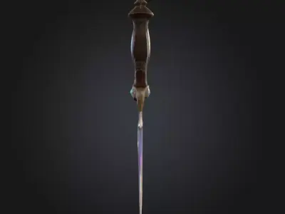 Prismblade Dagger Low-poly 3D model