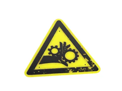 Sign Warning Package Low-poly 3D model
