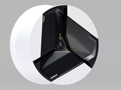 Polestar aerodynamic fan wheel Low-poly 3D model