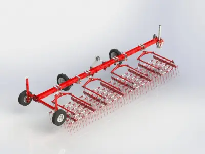WG 0009 - Flexible tine harrow 3D model