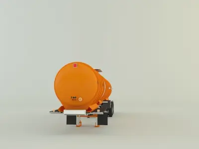 truck trailer 777 3D model