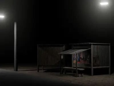 A Small Shop Free 3D model