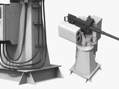Naval Heavy Machine Gun Turret 3D model