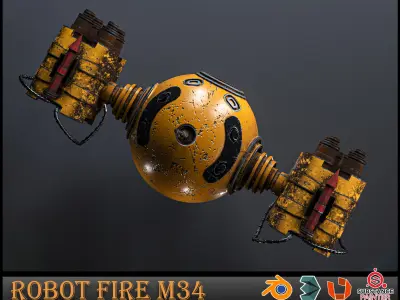 Robot Fire M34 3D model