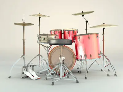 Drums 3D model 3D model