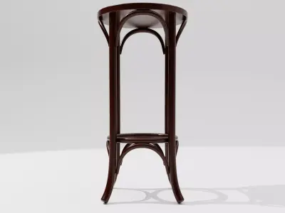 Classic Bentwood Bar Stool Low-poly 3D model
