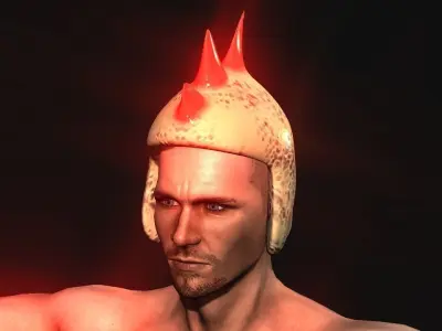 Desert Giant Lizard Helmet Low-poly 3D model