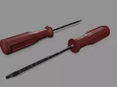 screwdriver Low-poly 3D model 16