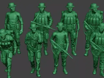 Modern Jungle Soldiers MJS1 Pack 4