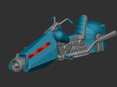 Cosmic Legions Noveunn Leen Hoverbike Vehicle 3D print model
