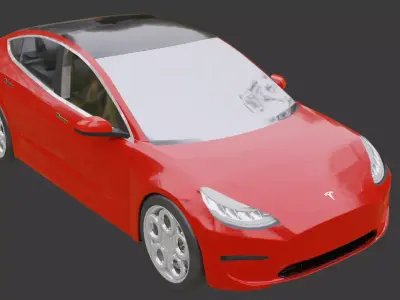 tesla model 3 3D model