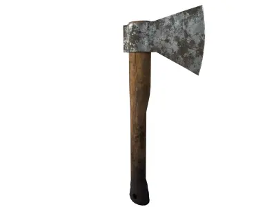 Wood cutter  Axe Low-poly 3D model