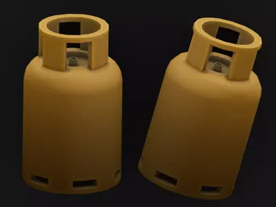 Stylized Gas Tank Free low-poly 3D model