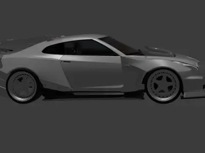 Premium 3D Nissan GTR Model  High Quality and Game-Ready 3D model
