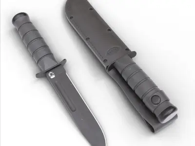 Usmc theatre made kabar Low-poly 3D model