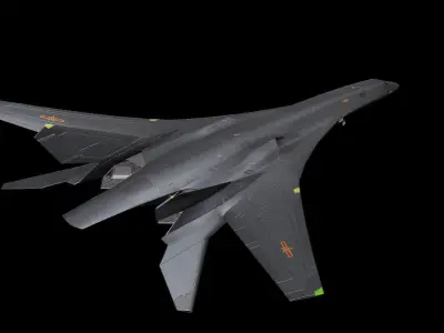 H-10 Sanwuzu Chinese Concept Strike Bomber Low-poly 3D model