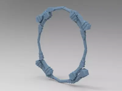 Hindu Inspired pillar portal  Low-poly 3D model