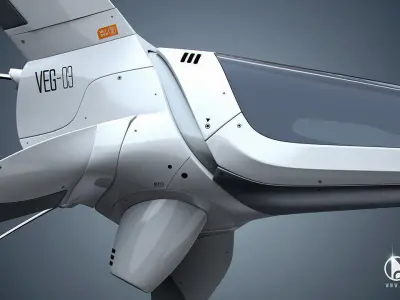 VEG-03 Spaceship Free 3D model