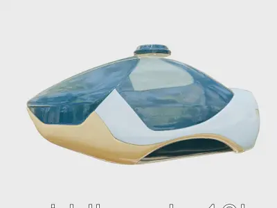 Futuristic Flying Taxi Concept Model Low-poly 3D model purchase