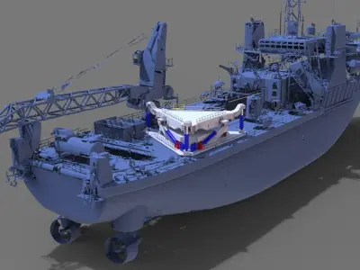 Motion compensated crane  platform 3D print model