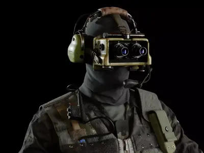 AN-PVS 5 night vision goggles -game ready- Low-poly 3D model