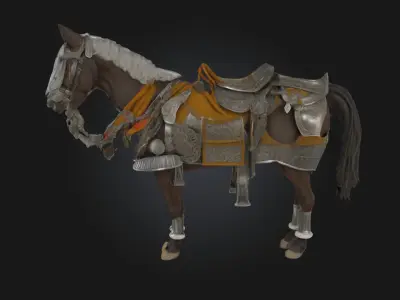 Armored Steed  Warhorse of Legends 3D model