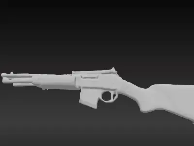  Realistic 3D Tactical Rifle Model Free low-poly 3D model