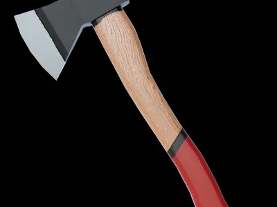 Axes bundle Low-poly 3D model