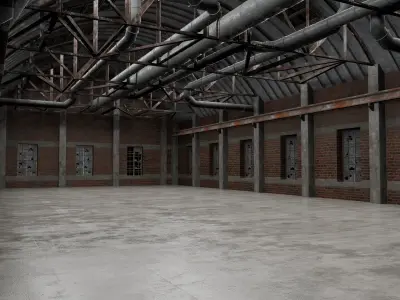 Warehouse Interior 3D model 2