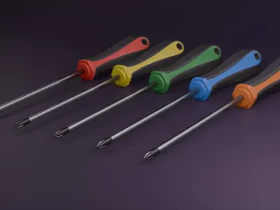 Screwdriver - PBR Game Ready Asset Low-poly 3D model