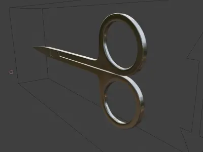 Medical Scissors Full Rigged  Low-poly 3D model