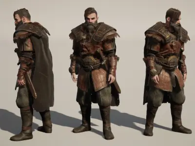 Viking Armour Collection Pack Low-poly 3D model