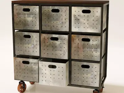 drawer 9 industrial 3D model